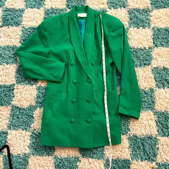 VINTAGE FITTED BLAZER IN GREEN BY CASUAL CORNER - Picture 4 of 8